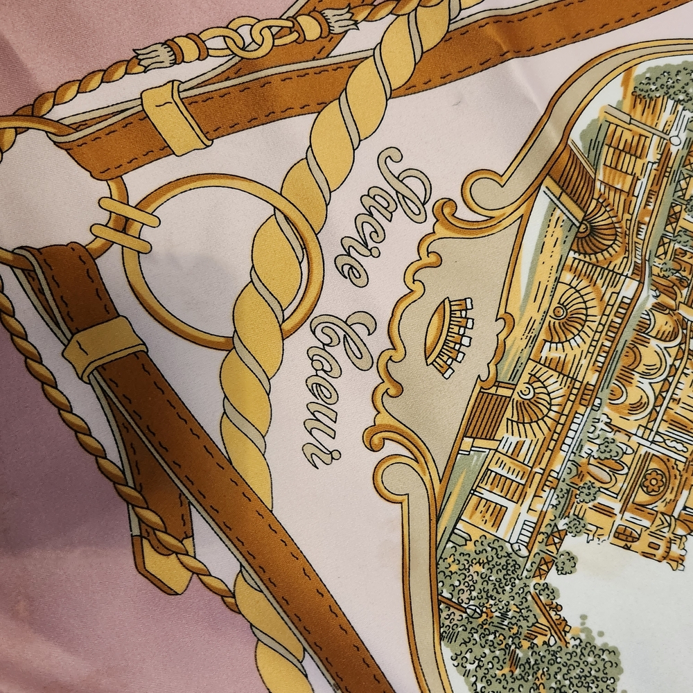 Hermes Pink and Gold Scarf - Picture 8 of 8